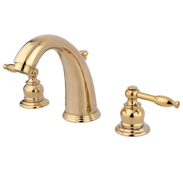 KB982KL 8" Widespread Bathroom Faucet W/ Retail Pop-Up, Polished Brass